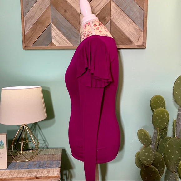 Free People On Rewind Ruffle Sleeve Top XS - Picture 5 of 6